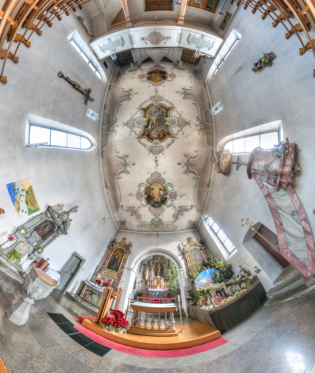 St. Ottila Gottmadingen-Randegg stereographic Darstellung